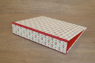Fiery red stationery folder Gundel handmade